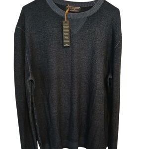 Hart Schaffner Marx 100% Extra Fine Merino Wool Crewneck Sweater NWT SIZE M NAVY